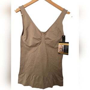 Bundle Of 4 Seamless Tan/black Shapewear Tank Tops Size XL/1X